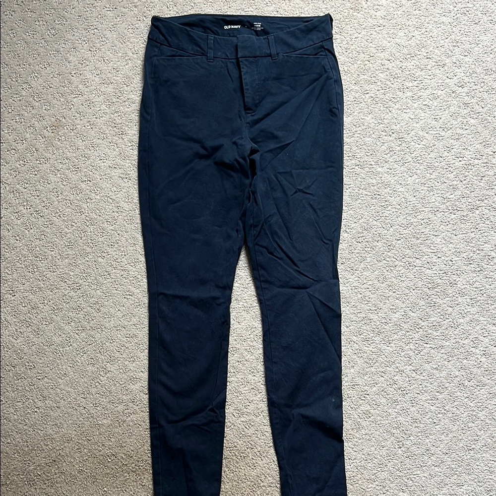 Old Navy Blue Skinny Pants Versatile Cotton Blend
